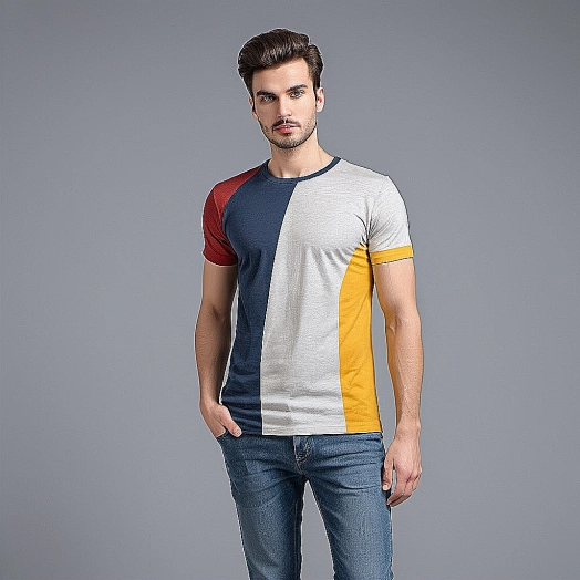 Color Blocked T Shirt Exporter In Bangladesh
